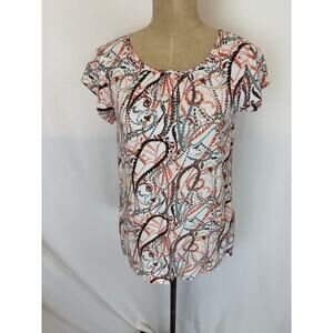 NWT Soya Concept Boutique Multi Color Short Sleeve Top SZ SMALL #0512